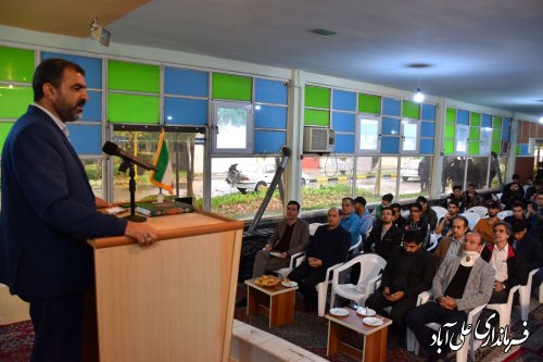 حضور فرماندار علی آبادکتول در مراسم روز دانشجو