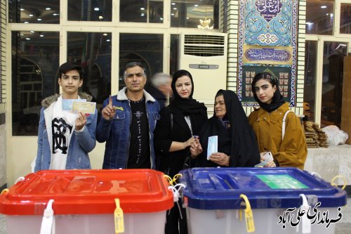 گزارش تصویری || حضور پرشور مردم شهرستان علی آبادکتول در پای صندوق‌های رای
