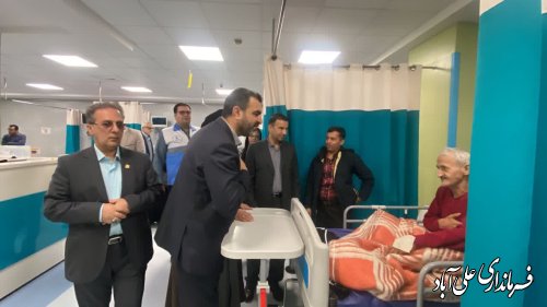 بازدید فرماندار علی آبادکتول از بیمارستان بقیه الله الاعظم (عج) و مرکز اورژانس ۱۱۵ شهرستان