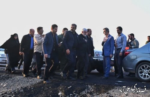 استاندار گلستان از عملیات تعریض و آسفالت محور زرین گل به شیرین آباد بازدید کرد