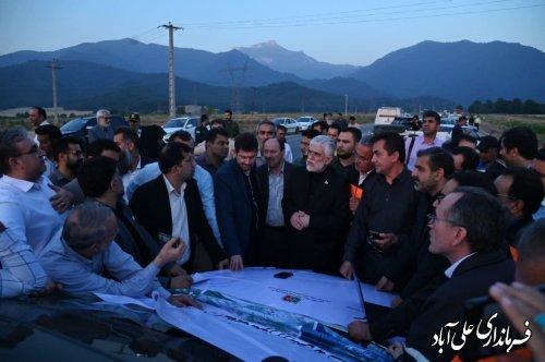استاندار گلستان از عملیات تعریض و آسفالت محور زرین گل به شیرین آباد بازدید کرد