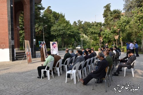 به مناسبت هفته قوه قضائیه گلزار شهدای خوشنام شهرستان غبارروبی و عطر افشانی شد